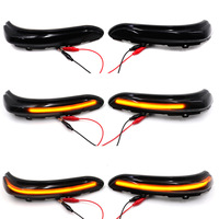 Clignotant dynamique séquentiel à LED pour rétroviseur latéral, lentille fumée, pour Peugeot 208 2008 Citroën C3, indicateur de direction à défilement