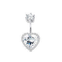 Sechs-Klauen CZ Stein Runde Herz Tropfen Bauch Knopf Ring Edelstahl Fabrik Outlet Nabel Ringe Körper Bauch Piercing Schmuck