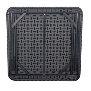 Table de cartes domino moderne en métal noir et plastique pour usage extérieur dans la cour de l'entrepôt de l'hôtel fournie par la Chine - Product Image 3