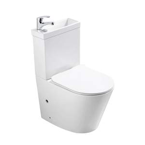 MWD Combiné <span class=keywords><strong>WC</strong></span> et Lavabo en Céramique 2 en 1 Économiseur d'Eau avec <span class=keywords><strong>Lave</strong></span>-Mains Intégré - Product Image 4