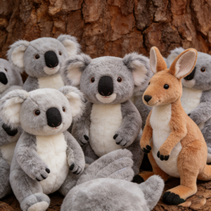 <span class=keywords><strong>Peluche</strong></span> Personalizzati di Koala e <span class=keywords><strong>Canguro</strong></span>, Giocattoli Anime Cartoon per Bambini, Regali, Animali di <span class=keywords><strong>Peluche</strong></span> per Decorazioni Festa - Product Image 1