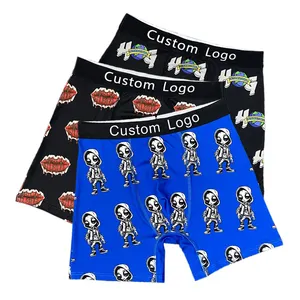 OEM Supply Chain Custom Vendor Spandex Men's Briefs Underwear Plus Size Jacquard Elastic Band Men Boxers