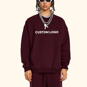 Wholesale High Street Oversized Crewneck Sweatshirt Casual Regular Fit <b>Men</b> Fashion <b>Pullover</b> 100% Cotton Spring - Product Image 2