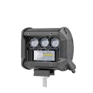 Others Car Light Accessories 24W 12v led work lights 3 lens spot flood headlight truck light bar