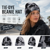 Bonnet tricoté OEM à faible MOQ, 100 % acrylique, toucher doux, tie-dye, pour adultes, personnalisable avec appliques, unisexe, cadeau d'extérieur pour l'hiver