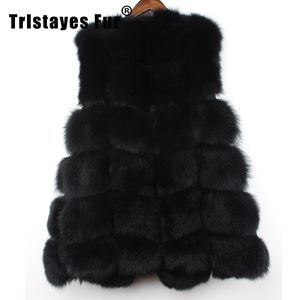 Personnalisé Hiver Dame Manteau De Fourrure En Gros Manteau De Fourrure De Renard Chaud Longue Réel <span class=keywords><strong>Gilet</strong></span> de Fourrure De Renard Femmes - Product Image 2
