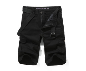 Pantalones Cortos Cargo Casuales de Algodón Transpirable de Secado Rápido para Hombre, Talla Grande, Elásticos, Tejidos a Crochet, por Debajo de la Rodilla, Ajuste Holgado - Product Image 5