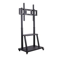 Support TV universel moderne de luxe avec élévateur pour téléviseurs LED LCD Plasma de 32 à 65 pouces, chariot TV avec roulettes mobiles et étagère AV réglable