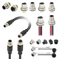 Connecteur fournisseur M12 5 broches L code mâle femelle prises prise couvercle étanche câble de soudage circulaire en plastique Connecteurs m12
