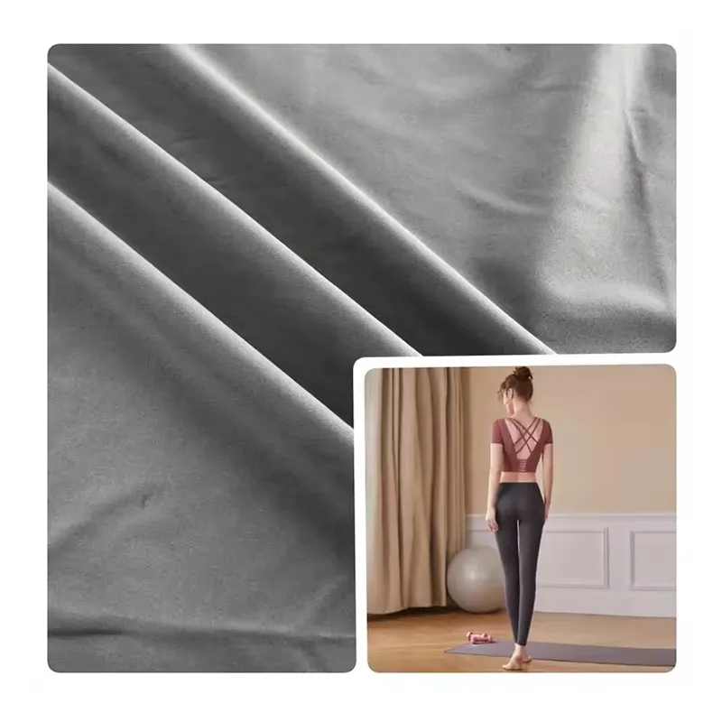 Milieuvriendelijk Gerecycled 80 Nylon 20 Spandex Stof 220gsm Voor Yogawear Sportkleding Stof 4 Manieren Stretcth Activewear