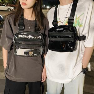 Bolsa <span class=keywords><strong>de</strong></span> pecho personalizada <span class=keywords><strong>de</strong></span> Hip Hop para hombre y mujer, chaleco <span class=keywords><strong>de</strong></span> pvc para correr por <span class=keywords><strong>la</strong></span> noche - Product Image 3