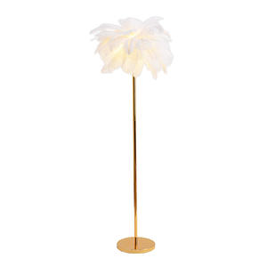 Marglice Décor Lampadaires pour Salon Lumière Debout <span class=keywords><strong>Plume</strong></span> D'autruche Cuivre Nordique <span class=keywords><strong>De</strong></span> Luxe Décor À La Maison Art Métal Peint - Product Image 2