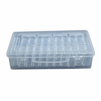 Boîte d'emballage rectangulaire transparente en plastique PP avec compartiments réglables, boîtes d'emballage pour perles, petites pièces de quincaillerie