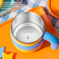 Nouvelle tasse cylindrique en acier inoxydable 304, style mignon, avec couvercle, design élégant, pour étudiants, grande capacité, bouteille d'eau parfaite