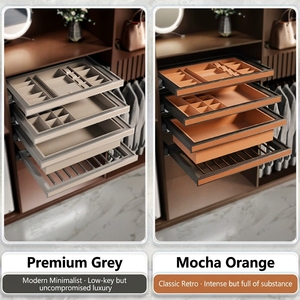 UZIA Aluminum Alloy Jewelry Organizer Tray <strong>Drawer</strong> Storage Box Wall Mount Detachable <strong>Wardrobe</strong> <strong>Insert</strong> Premium Closet Accessories - Product Image 3