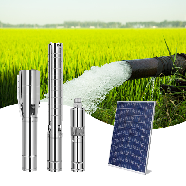 3inch 48V DC Brushless Solar Water Pump with Panel for Garden Irrigation and Greenhouse Use 600W Stainless Steel