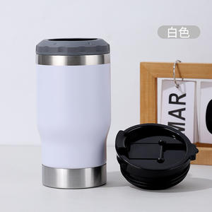 Toptan 14oz paslanmaz çelik taşınabilir termos bira şişesi Can tutucu çift duvar vakum yalıtımlı bira soğutucu ile bira açacağı - Product Image 4