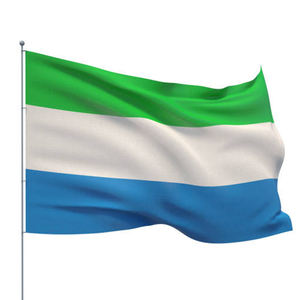 Drapeaux nationaux en gros 3x5 pieds <span class=keywords><strong>Drapeau</strong></span> de la <span class=keywords><strong>Sierra</strong></span> <span class=keywords><strong>Leone</strong></span> 100D/110D Polyester Bleu Blanc Vert <span class=keywords><strong>Drapeau</strong></span> - Product Image 1