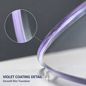 Violet Film 1.591 PC Blue Cut Lenses Super Hydrophobic SHMC Purple Coating Polycarbonate Optical Lens For Eye Protection