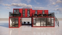Maisons modulaires préfabriquées à deux étages, personnalisées, de 20 et 40 pieds, en conteneurs pliables, pour usage en villa, avec panneaux sandwich écologiques