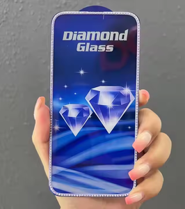 طبقة واقية من الزجاج المقسى الماسي المضيء لهاتف أيفون 16 برو 15 14 13 12 11 برو ماكس - Product Image 4