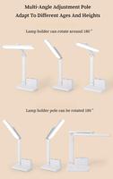 Lampe de bureau LED pliable à commande tactile avec 3 températures de couleur, gradation progressive, lampe de table pour l'étude et la lecture