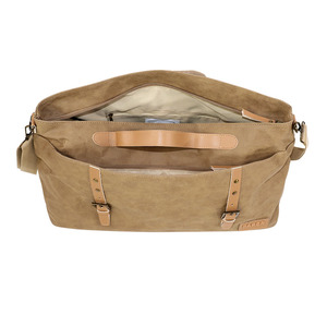 Sac bandoulière recyclé en papier kraft lavé, réglable, fiable, personnalisable (logo et taille) - Product Image 3