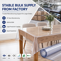 Nappe de table transparente en PVC anti-perforation de haute qualité YJ pour salle à manger universitaire – Vente en gros
