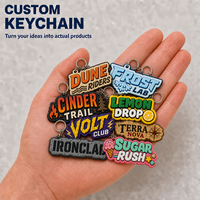Porte-clés en PVC personnalisé, robuste, imprimé 3D/2D, double face, coloré, vibrant, lisse, brillant, résistant aux intempéries, pendentif pour clés