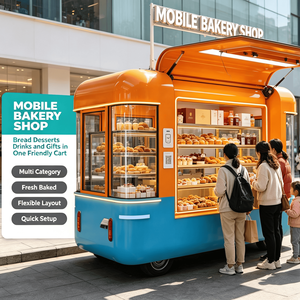 Carrito de Comida Móvil, Remolque <span class=keywords><strong>para</strong></span> Pizza, Camión de Comida Móvil Impermeable <span class=keywords><strong>para</strong></span> Catering y Venta al Aire Libre - Product Image 5