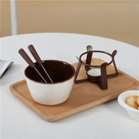 Chauffe-chocolat en céramique sans fumée de style nordique créatif pour fromage, crème glacée, beurre – Livraison directe disponible