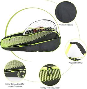 Échantillon gratuit Badminton Kitbag BT5 | 2 compartiments à fermeture éclair pour le rangement de 3 raquettes et vêtements Kit de badminton pour le rangement des vêtements - Product Image 6