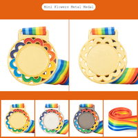Médailles de sport personnalisées en métal vierge pour la vente en gros, médailles de remise de diplôme DIY, médailles de ligue de football avec ruban coloré
