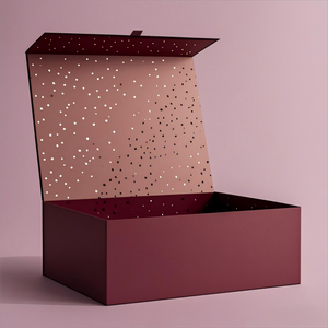 Caja de Cartón Negra de Lujo con Tapa Abatible, Ecológica, Resistente, con Cierre Magnético, Logotipo Personalizado, Grabado en Cuatro Colores - Product Image 1