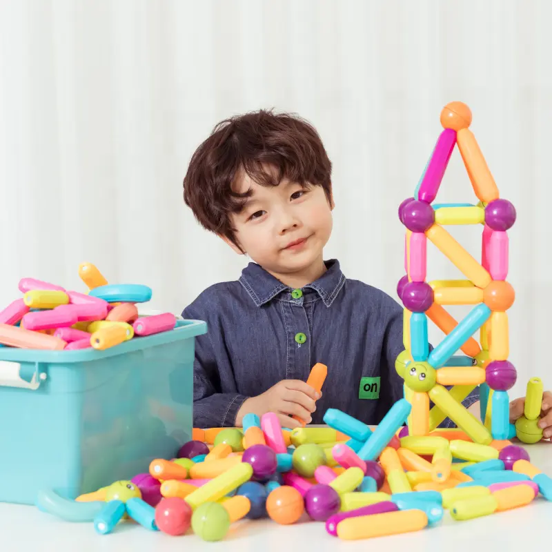 新しい到着Diy磁気タイルビルディングブロック磁気接続おもちゃ子供のための教育玩具磁気ブロックおもちゃ