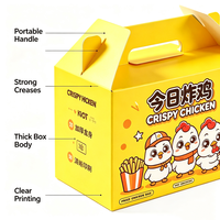 Große Kapazität Maßgefertigte Biologisch Abbaubare Papierbox für Gebratenes Hähnchen Kaugummi Takeaway-Lebensmittelbehälter Kraftpapier mit Eigenem Logo
