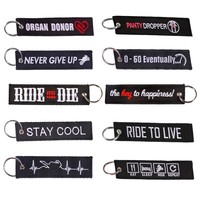 Porte-clés personnalisé tissé avec sangle, broderie de texte, patch avion, logo brodé, étiquette de clé avion, porte-clés de vol