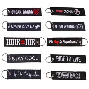 Porte-clés personnalisé tissé avec sangle, broderie de texte, <span class=keywords><strong>patch</strong></span> avion, logo brodé, étiquette de clé avion, porte-clés de vol - Product Image 2