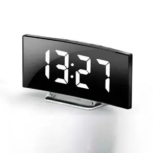 XDH248家居装饰/房间卧室大屏幕数字发光二极管报警电子桌面时钟周温度显示数字钟
