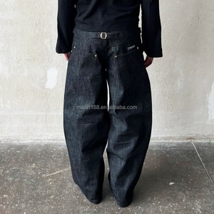 Jean ample et évasé en denim brut japonais de haute qualité, taille haute, coupe bootcut, pour homme - Product Image 2