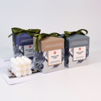 Custom Logo Candle Box Packaging Recyclable Candle Paper Boxes Luxury Paper Packaging Suppliers Textured Cardboard Boxes