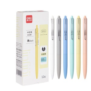 Deli SA288 Gel Pen 0.5mm Black Ink Office School Use Plastic Body 12 Pack - Product Image 5