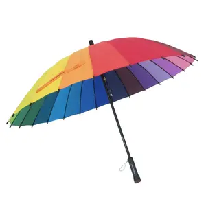 Guarda-chuva manual aberto 24k de 27 polegadas, várias cores, cor de golfe, atacado