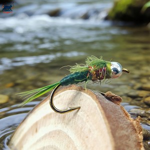 14 #   16 #   Nymphes en tungstène à queue de faisan, nouées à la main, avec tête perlée en tungstène, pour la pêche à la <span class=keywords><strong>mouche</strong></span> de la truite et du bar, <span class=keywords><strong>Euro</strong></span> Nymph Wet <span class=keywords><strong>Fly</strong></span> - Product Image 2