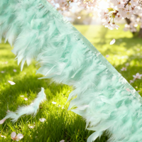 Frange de plumes de dinde moelleuses, écologiques, sexy et luxueuses de 10-15 cm pour la décoration de la maison et l'utilisation sur les oreillers