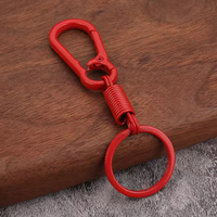 Nouvelle personnalité ressort bobine porte-clés mousqueton boucle porte-clés Anti-perte crochet d'escalade voiture porte-clés accessoires cadeau