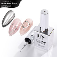 Hanyi-Gel de doublure miroir métallique de qualité supérieure, sans TPO, gel de doublure miroir personnalisé OEM, très brillant, argent, or