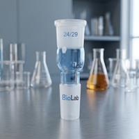 Adaptateur de thermomètre en verre, adaptateur d'entrée de distillation, connecteur de laboratoire pour équipement de laboratoire chimique