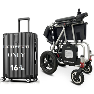 รถเข็นไฟฟ้าพับได้ KSM-506P สำหรับเดินทางทุกพื้นที่ น้ำหนักเบาพิเศษ พกพาสะดวก พร้อมแบตเตอรี่ลิเธียมคู่ - Product Image 1