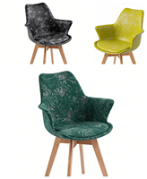 Cuir synthétique PVC et polyuréthane de 1,4 mm à motif feuilles d'arbre imprimé, couleur attrayante, pour coussin de chaise